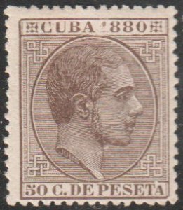 ​1880 Cuba Stamps Sc 92 King Alfonso Spain  NEW