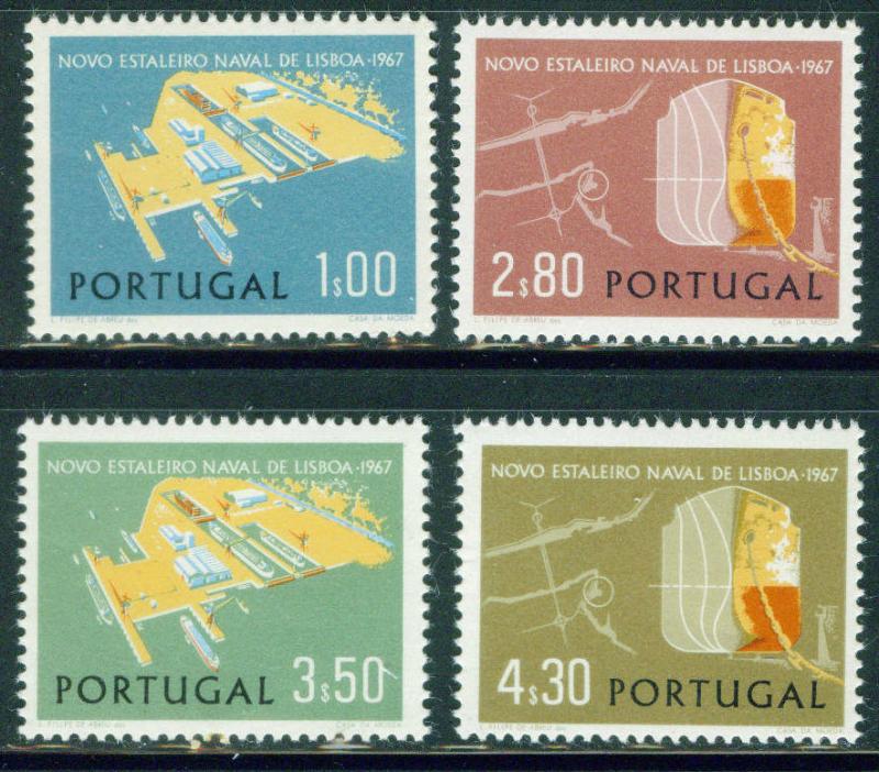 PORTUGAL Scott 1004-7 MNH** 1967 Lisbon Shipyard set CV$6.55