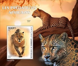 DJIBUTI - 2023 - African Predators - Perf Souv Sheet - Mint Never Hinged