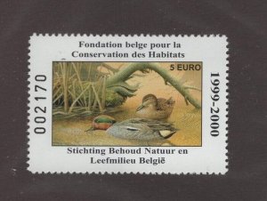 BG1 - Belgium First Of Series Duck Stamp.  Single. MNH. OG