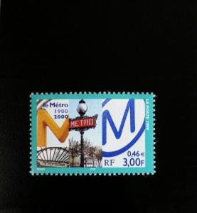 1999 France Paris Metro, Centenary Scott 2747 Mint F/VF NH