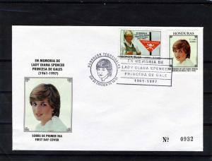 FDC Honduras 1997 Princess Diana Perforated Numbered 