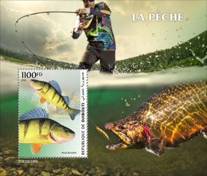 DJIBUTI - 2023 - Fishing - Perf Souv Sheet - Mint Never Hinged