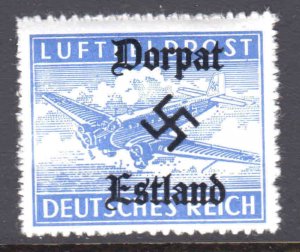 GERMANY MC1a OG NH U/M F/VF LUFTFELDPOST WW2 LOCAL DORPAT ESTLAND FELDPOST