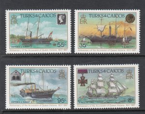 Turks and Caicos 724-727 Ships MNH VF