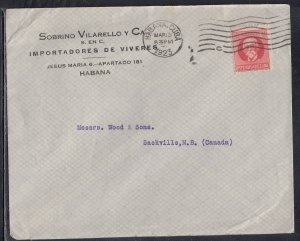 1Cuba - Mar 13, 1923 Advertising Cover to Canada