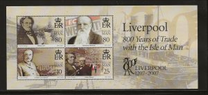 GB - ISLE of MAN Sc 1214 NH issue of 2007 -SOUVENIR SHEET - HISTORY OF LIVERPOOL