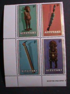 ​AITUTAKI 1980 SC#195a 3RD SOUTH PACIFIC ARTS FESTIVA- BLOCK IMPRINT SET MNH