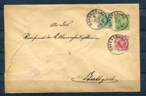 Germany 1893 Uprated Postal Stationary Cover Ravensburg to Stuttgart 6520