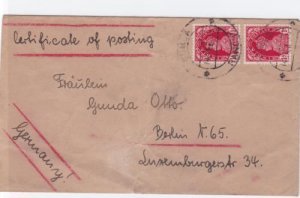 india to berlin  stamps card   ref r14866