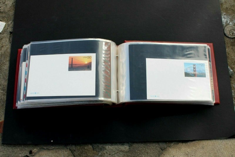 US Postal Card Collection MINT Large Lot of 150 MNH Cards in Vintage Album