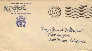 United States A.P.O.'s Soldier's Free Mail 1943 Camp Van Dorn, Miss. [A.P.O. ...
