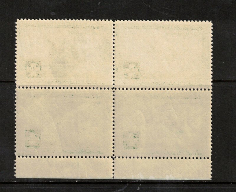 USA #RW4 Mint Fine - Very Fine Never Hinged Plate Block - Light Natural Gum Bend