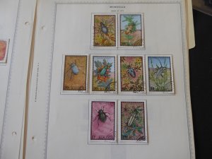 Mongolia 1968-1972 Stamp Collection on Album Pages