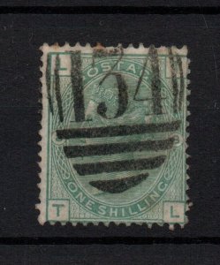 GB QV 1/- green SG150 Plate 8 fine used WS34330