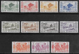 New Hebrides - British Scott #'s 66 - 76 MNH