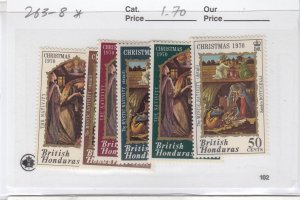 British Honduras 263-8 Christmas mint