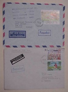 LIBERIA  USED in NORWAY NARVIK & FARSUND BOTH 1960