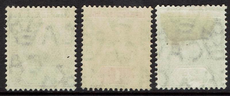 LEEWARD ISLANDS 1905 KEVII 1/2D 1D AND 2D WMK MULTI CROWN CA