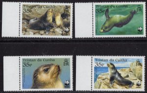 Thematic stamps TRISTAN DA CUNHA 2004 FUR SEAL 800/3 mint