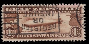 MOMEN: US STAMPS #C14 GRAF ZEPPELIN USED VF LOT #85815**