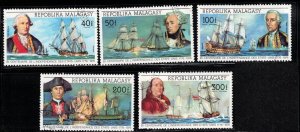 MALAGASY REPUBLIC Scott # 525-6, C137-9 Used - USA Bicentennial 1