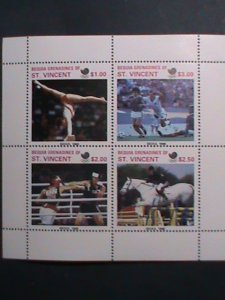 ST. VINCENT-1988 OLYMPIC-SEOUL MNH S/S- EST. $14 VF WE SHIP TO WORLD WIDE