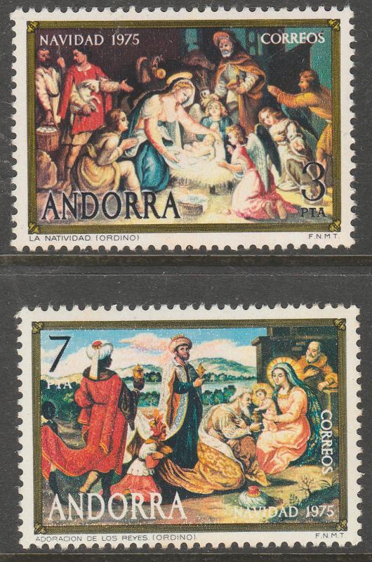 ANDORRA (SPANISH) 90-91, CHRISTMAS, SET OF TWO  MINT, NH. F-VF. (111)