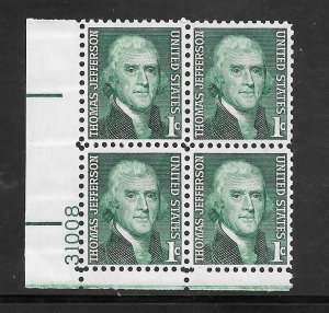 #1278 MNH Plate Block