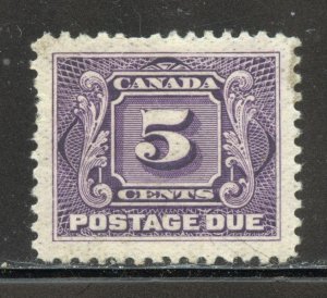 Canada Scott J4 Unused HOG - 1906 5c Postage Due - SCV $25.00