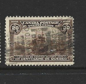 Canada Scott 103 used 20-cent Quebec used  2016 cv 225.00