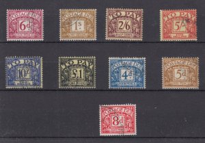 GB QEII Postage Due Collection Of 9 To £1 Incl SGD67/68 Fine Used BP9431
