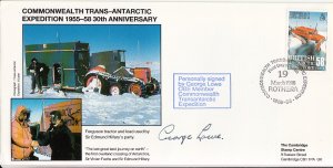 British Antarctic Territory FDC Sc 148 Signed George Lowe Cachet Ferguson tra...