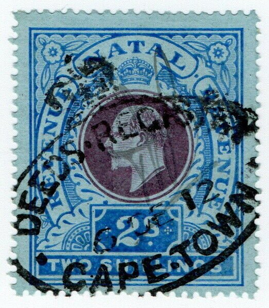 (I.B) Natal Revenue : Duty Stamp 2/- (1908)