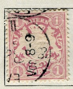 GERMANY; BAVARIA 1880s classic Perf fine used 1M. value