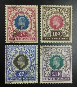 MOMEN: NATAL SG #140-143 1902 USED £270 LOT #64566