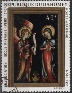 Dahomey C132 (used cto) 40fr paintings of Rhenish School: Annunciation (1970)