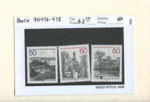 Germany Berlin 9N476-478  MNH