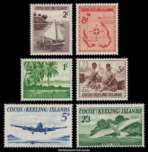 Cocos Islands Scott 1-6 Mint never hinged.