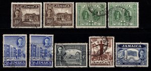 Jamaica 1945-46 New Constitution, Part Set to 5s incl. perf var. [Used]