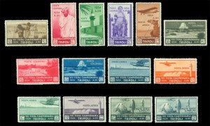 Italian Colonies - LIBYA 1934 AIRMAIL Tripoli Fair Sc#64A-64G+C14-C18+CE1-CE2 MH