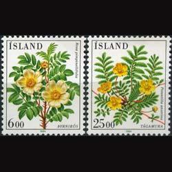 ICELAND 1984 - Scott# 586-7 Flowers Set of 2 NH