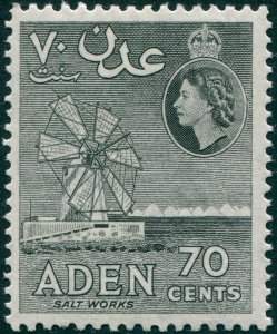 Aden 1956 70c black Perf 12x13½ SG61a unused