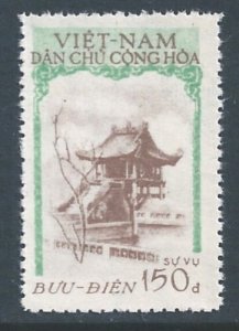 Viet Nam North #O21 NH One-Pillar Pagoda Green & Brown