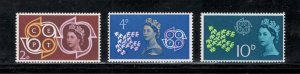 Great Britain 1961 Europa Scott # 382 - 384 MH