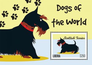 Liberia - 2012 - DOGS OF THE WORLD - Souvenir Sheet - MNH