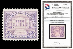 Scott 570 1922 50c Arlington Issue Mint Graded XF-Sup 95 NH with PSE CERTIFICATE
