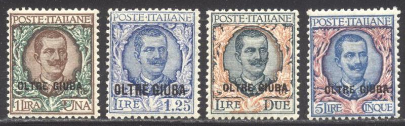 OLTRE GIUBA #12-14, 19 Mint - 1925 Overprints