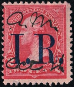 R155 2¢ Internal Revenue Stamp (1898) Used