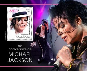 TOGO - 2023 - Michael Jackson - Perf Souv Sheet - Mint Never Hinged